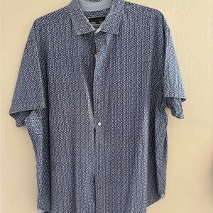 Men's 2x Blue Patterned Shirt